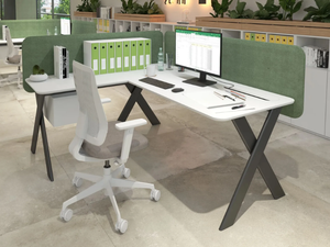 SANT'ANDREA - L-shaped sectional office desk with sound absorbing screens _ ESTEL GROUP